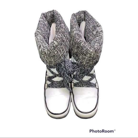 HSN Sporto Waterproof Hiking Boot Knit Me White/Grey 8M - Picture 3 of 13